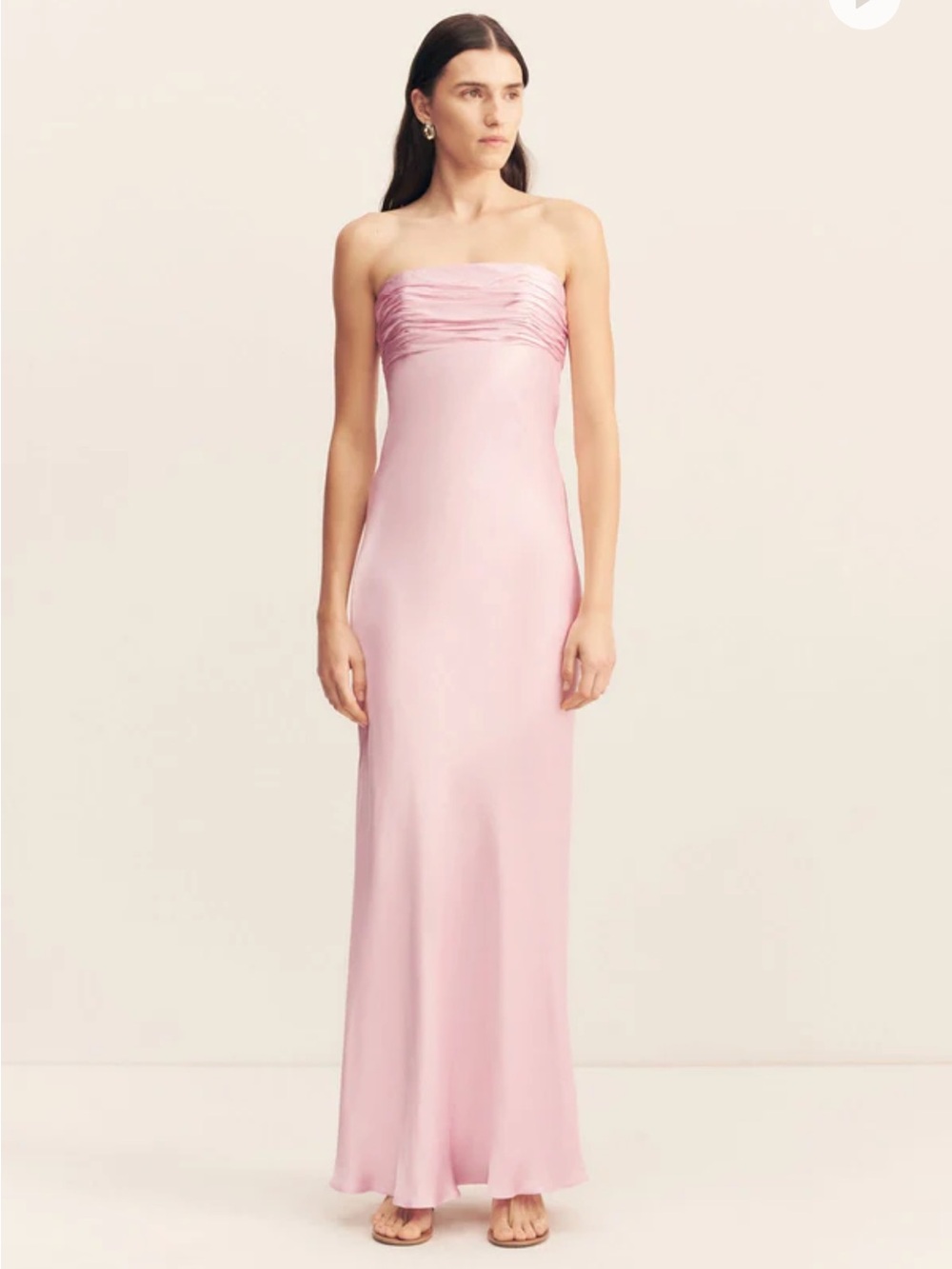 Shona Joy La Lune Strapless Ruched Bodice Maxi Dress